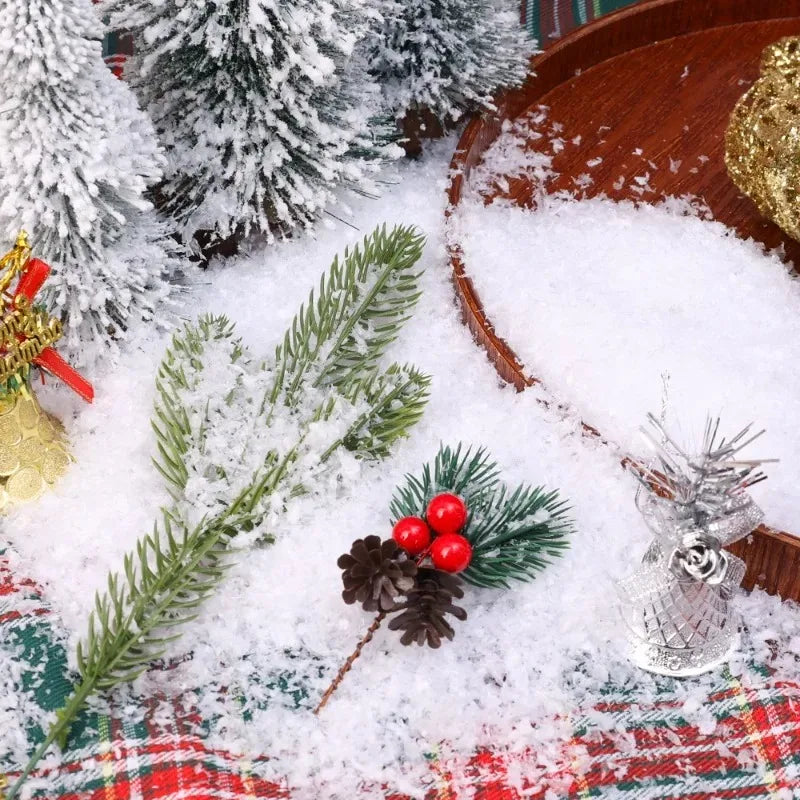 50/200g Artificial Snow Powder DIY Christmas Snowflakes for Indoor Outdoor Ornaments Winter Displays Xmas Party Decoration Props