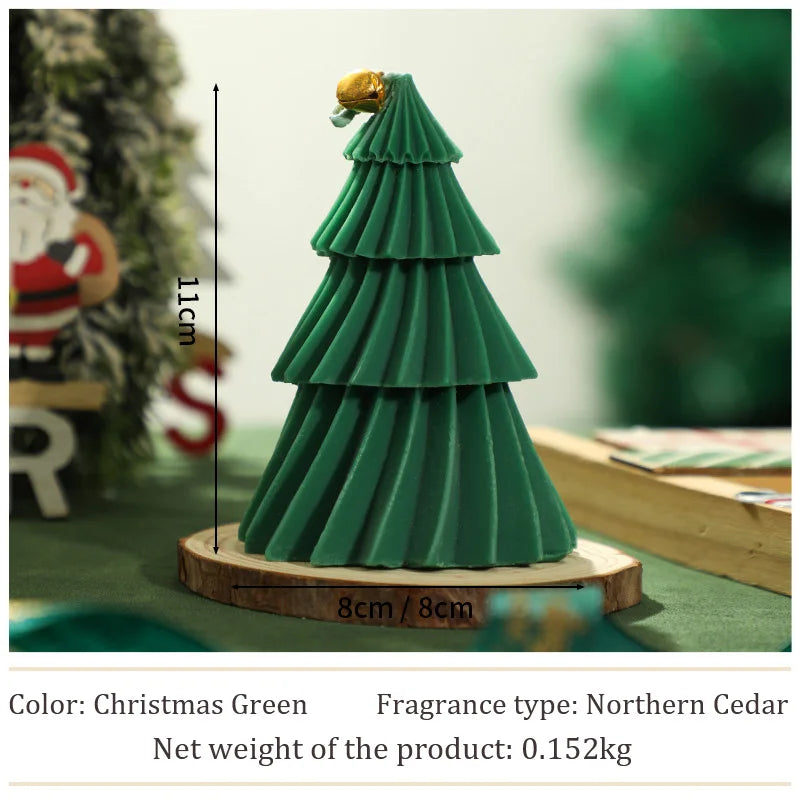1PC Handcrafted Christmas Tree Scented Candles Creative Festive Ornament & Perfect Gift for Xmas Lovers Premium Fragrant Decor