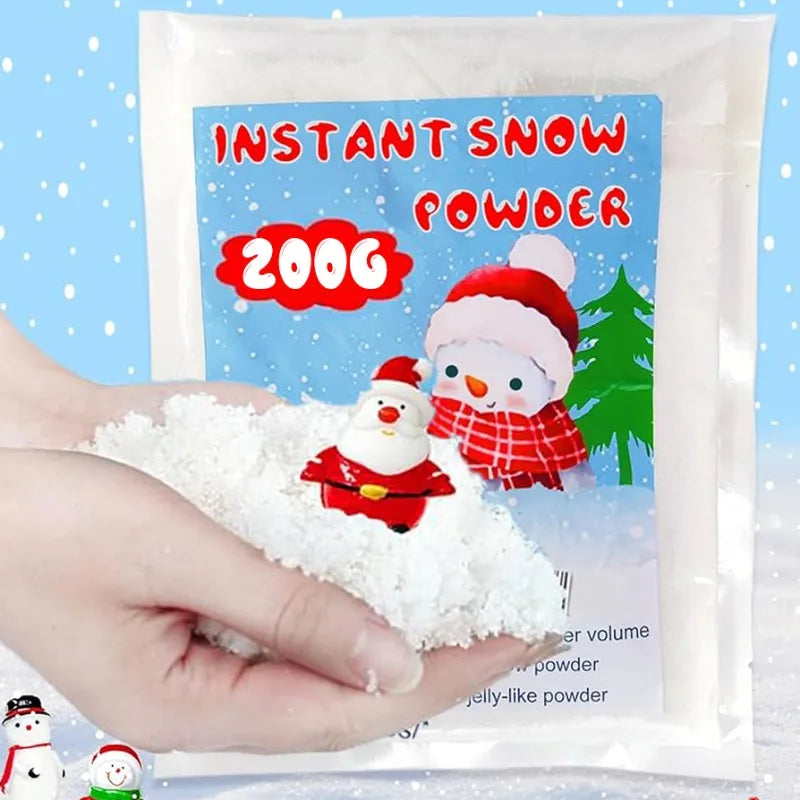 50/200g Artificial Snow Powder DIY Christmas Snowflakes for Indoor Outdoor Ornaments Winter Displays Xmas Party Decoration Props