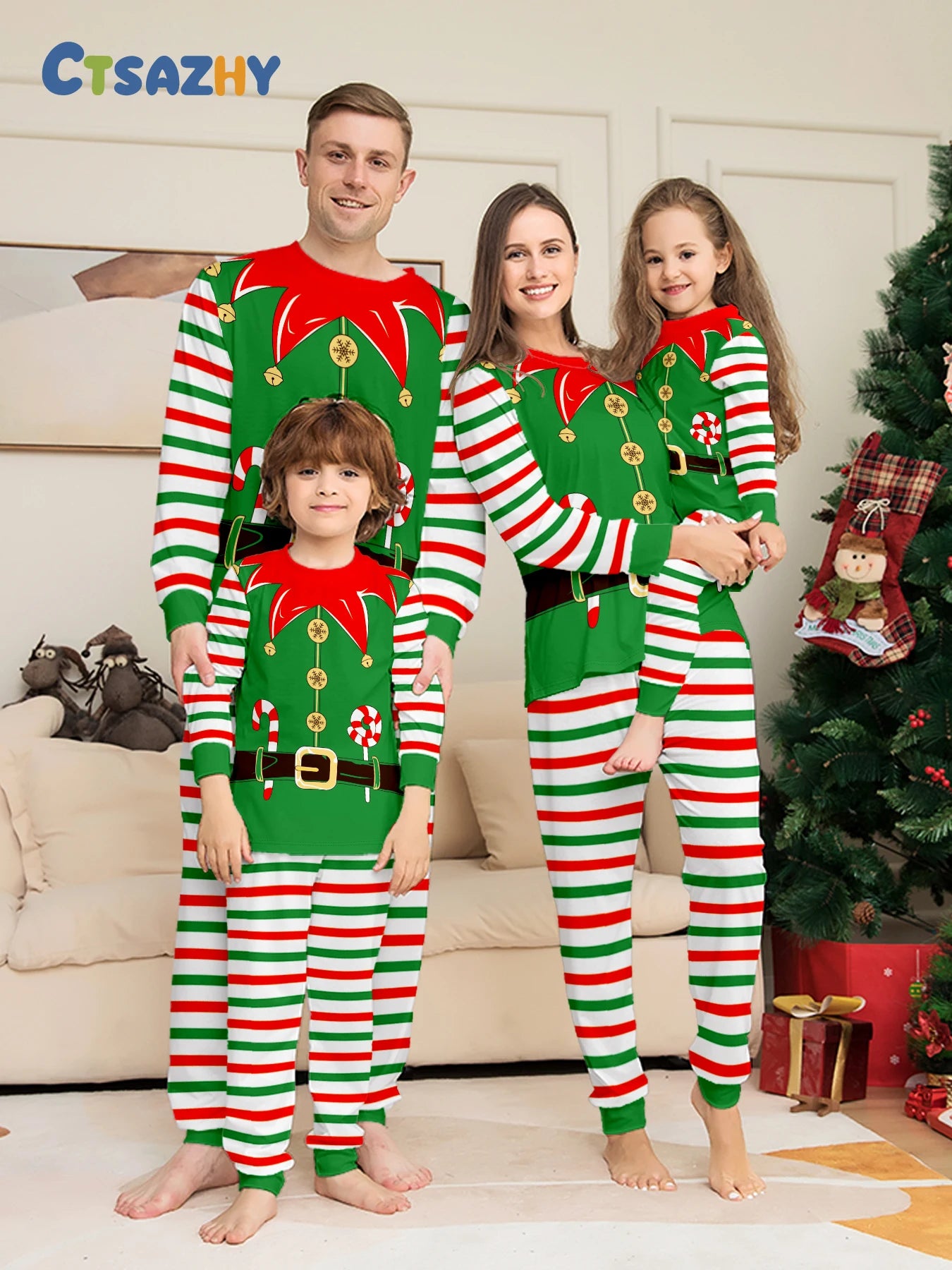 Christmas Pajama Sets for Family - All - over Christmas Patterns, Create Warm Memories